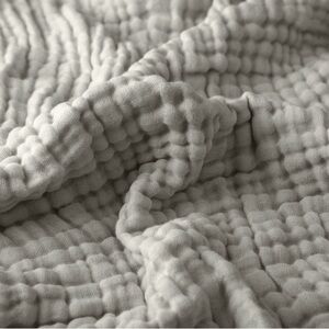 Elegant Gray Textured Throw Blanket